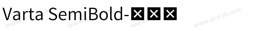 Varta SemiBold字体转换